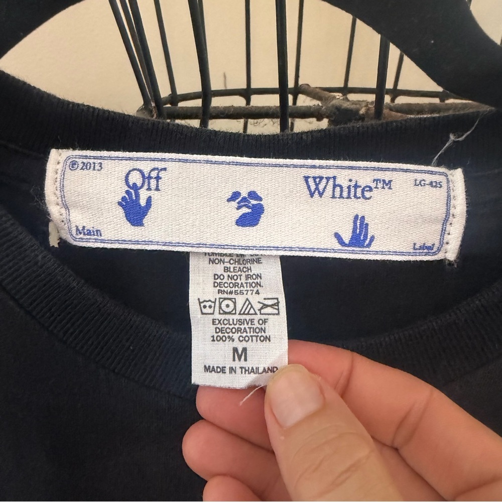 OFF WHITE Our Lady of Guadalupe Graphic Black T-Shirt Medium - Picture 6 of 8
